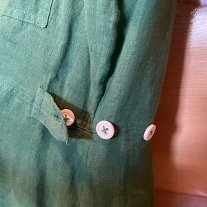 Free People Kelly green linen mini dress